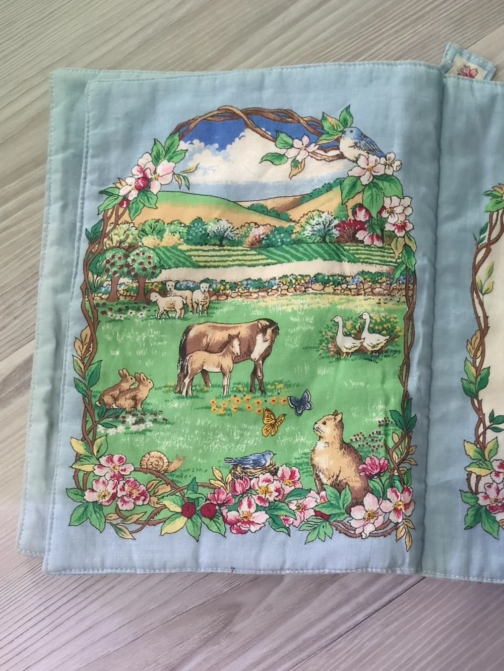 Vintage Soft Fabric Children's Prayer Book Cloth Quiet Book Baby Nursery Christi